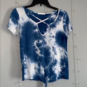Tie dye shirt with cute neckline